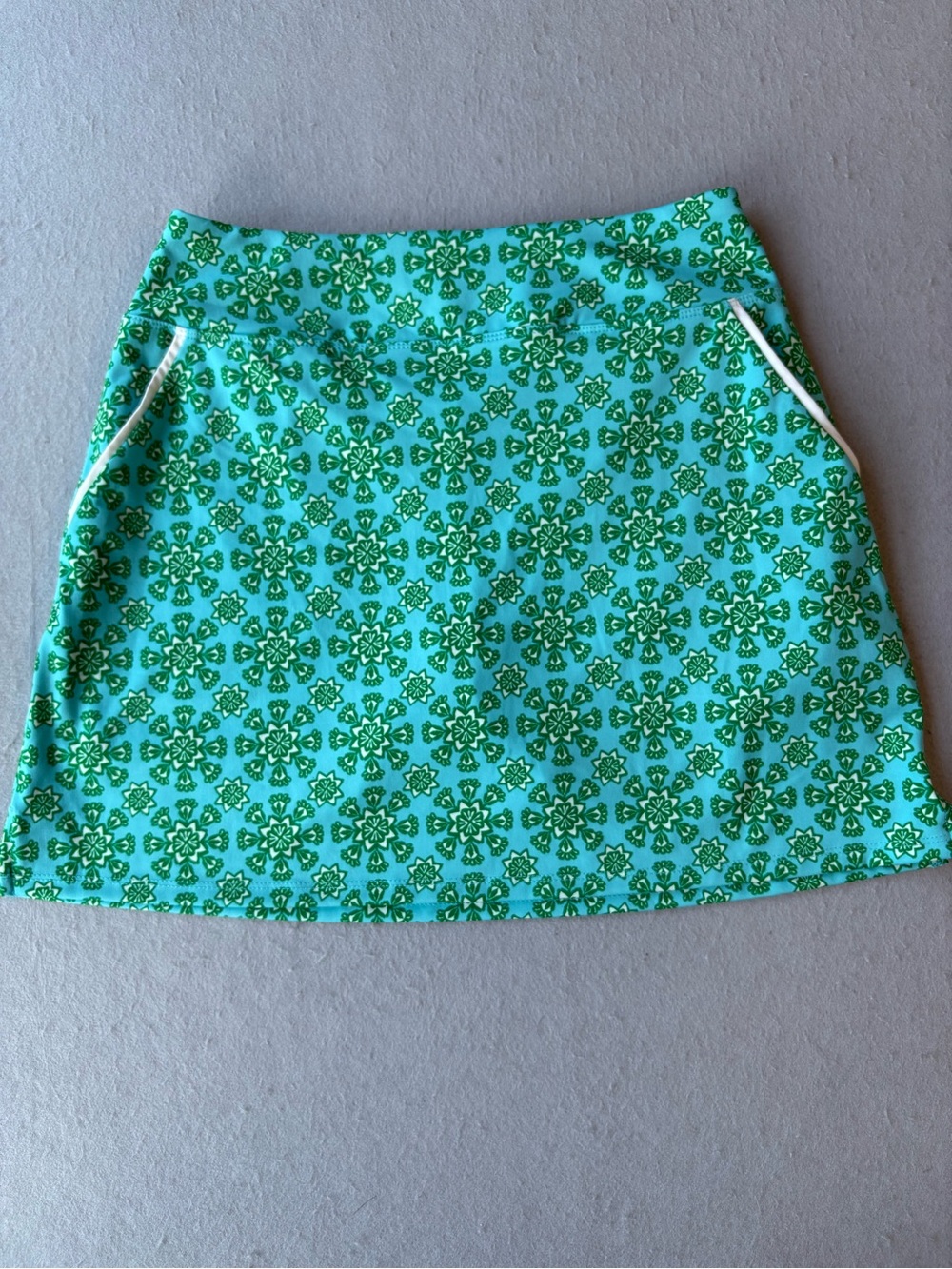 Sigrid Olsen Golf & Tennis Skort Women's Sz S Blue Green Floral Athletic Skirt - Picture 2 of 7